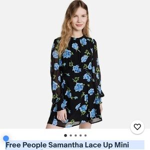 Free People Black and Blue Women's Dress